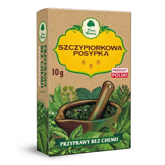 Frischer Schnittlauch Topping von DARY NATURY, 10g, ideal zum Würzen von Speisen, in einer transparenten Verpackung.
