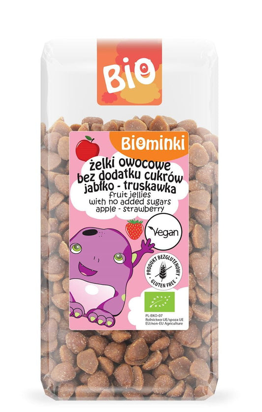 Fruchtgelees ohne Zuckerzusatz, Apfel - Erdbeere glutenfrei BIO 400 g - BIOMINKI - Biogo.de