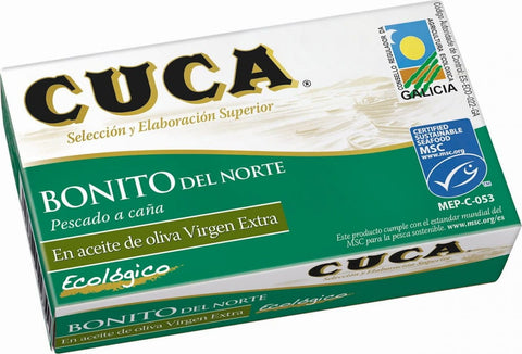 Bonito atún msc en aceite de oliva virgen extra BIO 112 g (82 g) - CUCA
