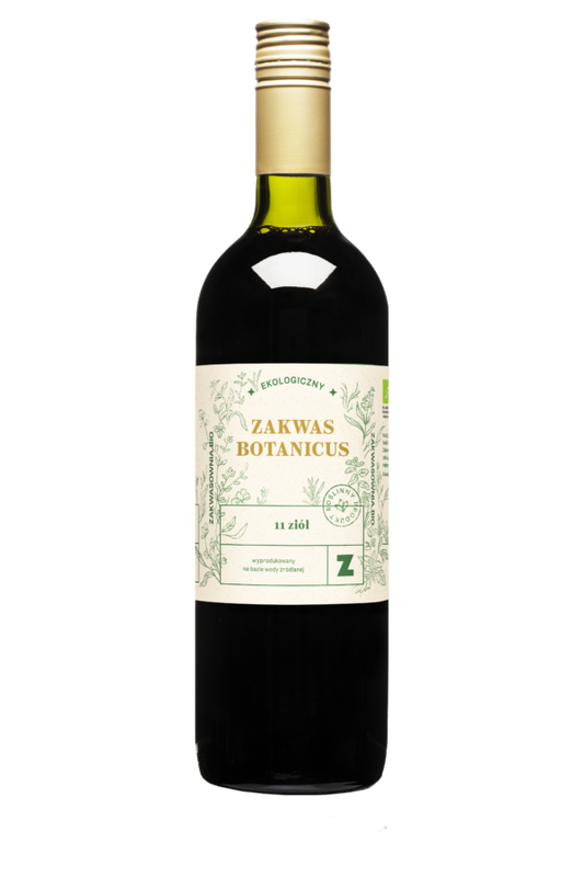Bio Sauerteig Botanicus 11 Kräuter von Zakwasonia in 700 ml Flasche, frische Kräuter für einen guten Morgen