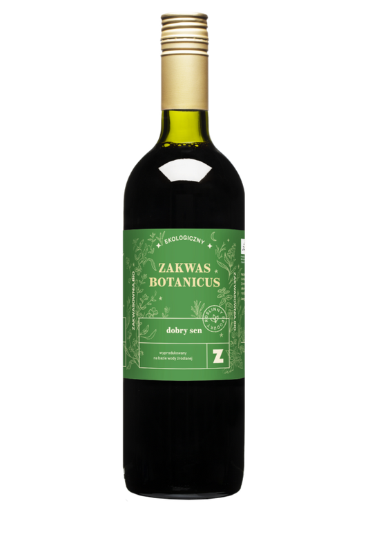 Bio Sauerteig von ZAKWASOWNIA in 700 ml Flasche, ideal für einen erholsamen Schlaf, sichtbar in der Flasche.
