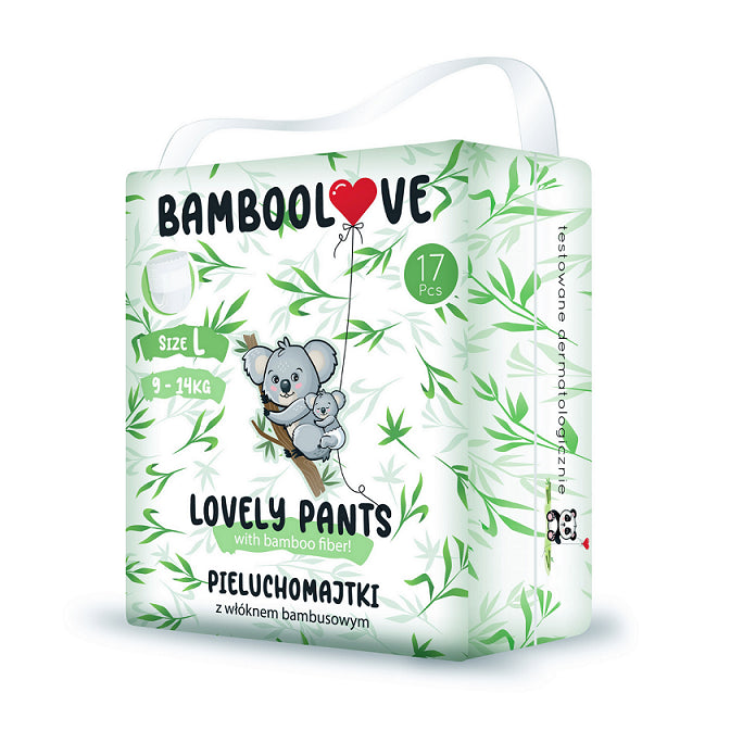 Plienkové nohavičky s bambusovým vláknom, veľkosť L 9 - 14 kg (17 kusov) - BAMBOOLOVE