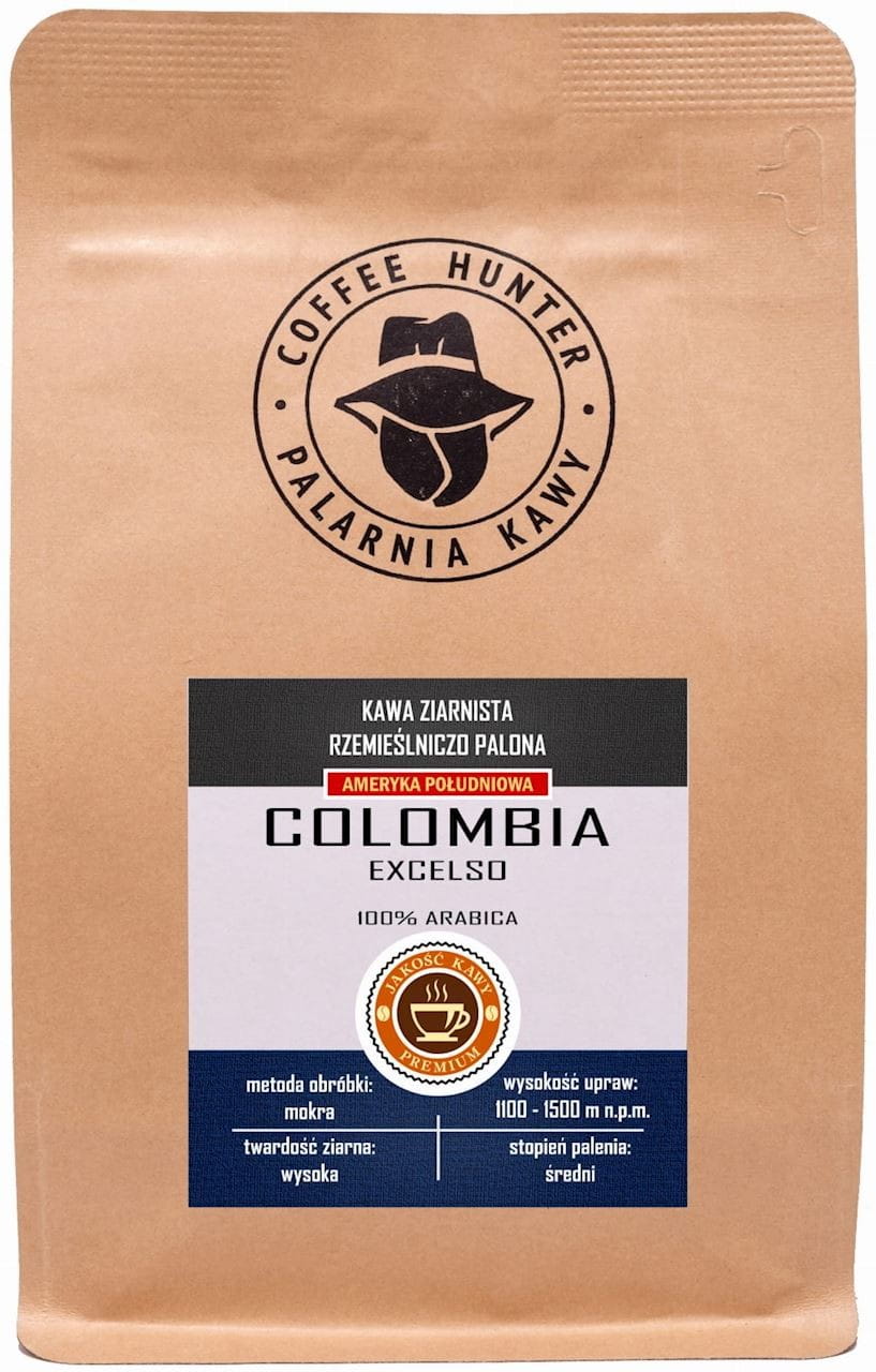 Arabica zrnková káva 100% Kolumbia fair trade BIO 250g - COFFEE HUNTER