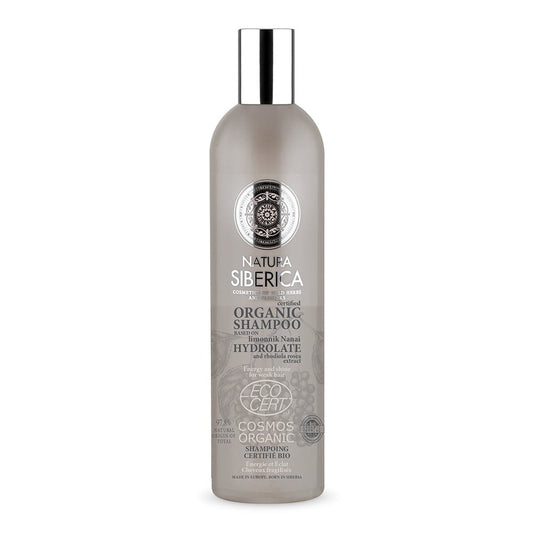 EUROBIO LAB Shampoo für schwaches Haar, 400 ml Flasche mit pflegender Formel für mehr Stärke und Vitalität.