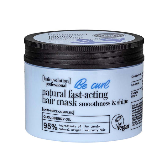 NATURA SIBERICA BE CURL Maske für lockiges Haar, 150 ml, mit pflegenden Inhaltsstoffen, in einer weißen Verpackung, EUROBIO LAB.