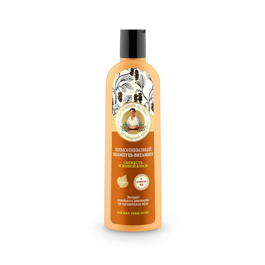 Vitamin-Haarshampoo von EUROBIO LAB mit chinesischen Zitrusfrüchten, 280 ml, flüssiges Shampoo für kräftiges Haar, auf dem Bild.