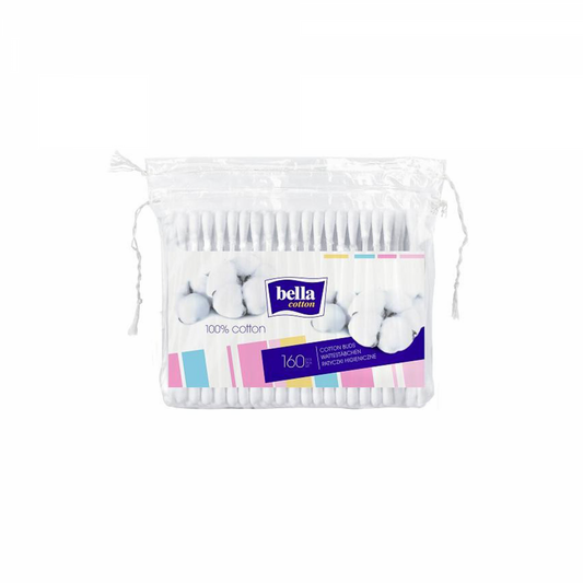Wattestäbchen 100% Baumwolle 160 Stück - BELLA COTTON - Biogo.de