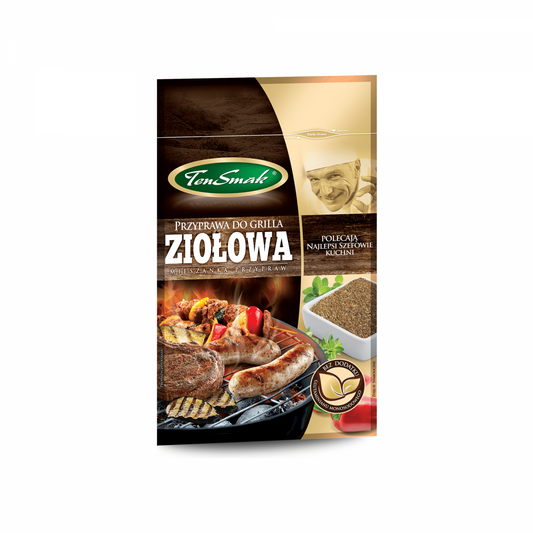 Kräuter-Grillgewürz von Ten Smak, 30 g, mit frischen Kräutern für aromatisches Grillen und Würzen.