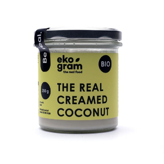 Bio-Kokosmousse von ekogram-the real food, cremige Kokosnussmousse in 250 g Packung, natürliche Bio-Qualität