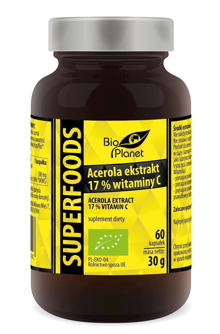 ESTRATTO DI ACEROLA BIOLOGICO 60 CAPSULE (468 mg) - PIANETA BIOLOGICO