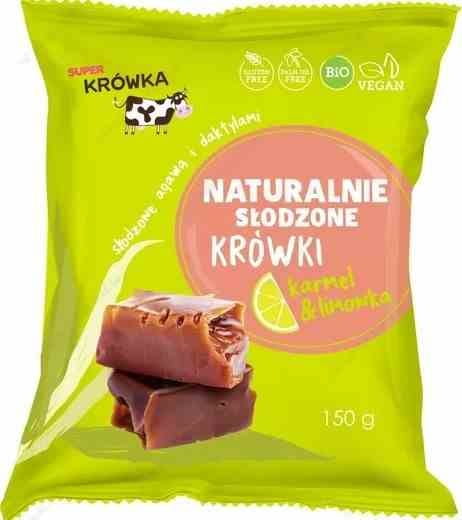 Fudges mit Agave, Dattel und Limette, BIO, 150g, von SUPER KRÓWKA, cremige Süßigkeit in Verpackung