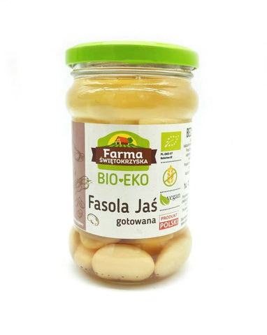 FRIJOLES JAŚ COCIDOS SIN GLUTEN ORGÁNICOS 300 g (175 g) (TARRO) - GRANJA ŚWIĘTOKRZYSKA