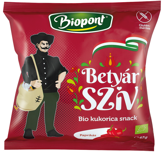 Bio-Pont glutenfreie Mais-Cracker mit Pfeffergeschmack, 45 g, nachhaltige Bio-Qualität, knuspriger Snack in Verpackung