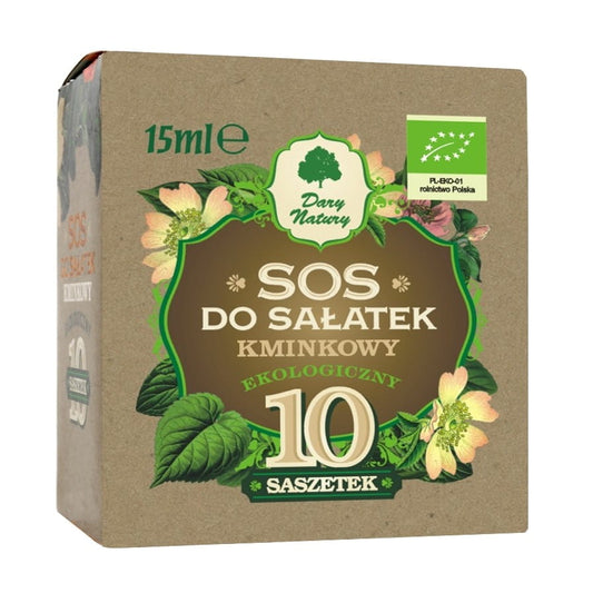 Bio-Kümmel-Salatdressing von DARY NATURY in 15 ml Flasche, naturbelassenes Dressing mit Kümmel für frische Salate