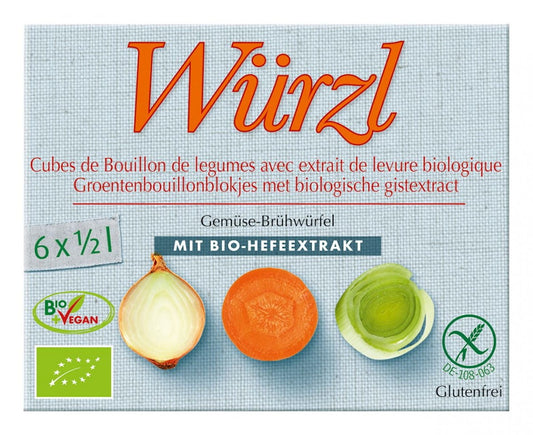 Glutenfreie BIO-Gemüsewürfel von EDEN, 66 g Packung, in der Verpackung sichtbar, für köstliche Suppen und Gerichte
