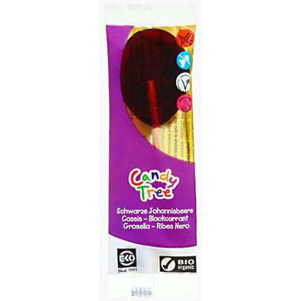 Glutenfreier Bio Johannisbeergeschmack Lutscher von CANDY TREE, 13 g, süßer Bonbon mit fruchtigem Geschmack.