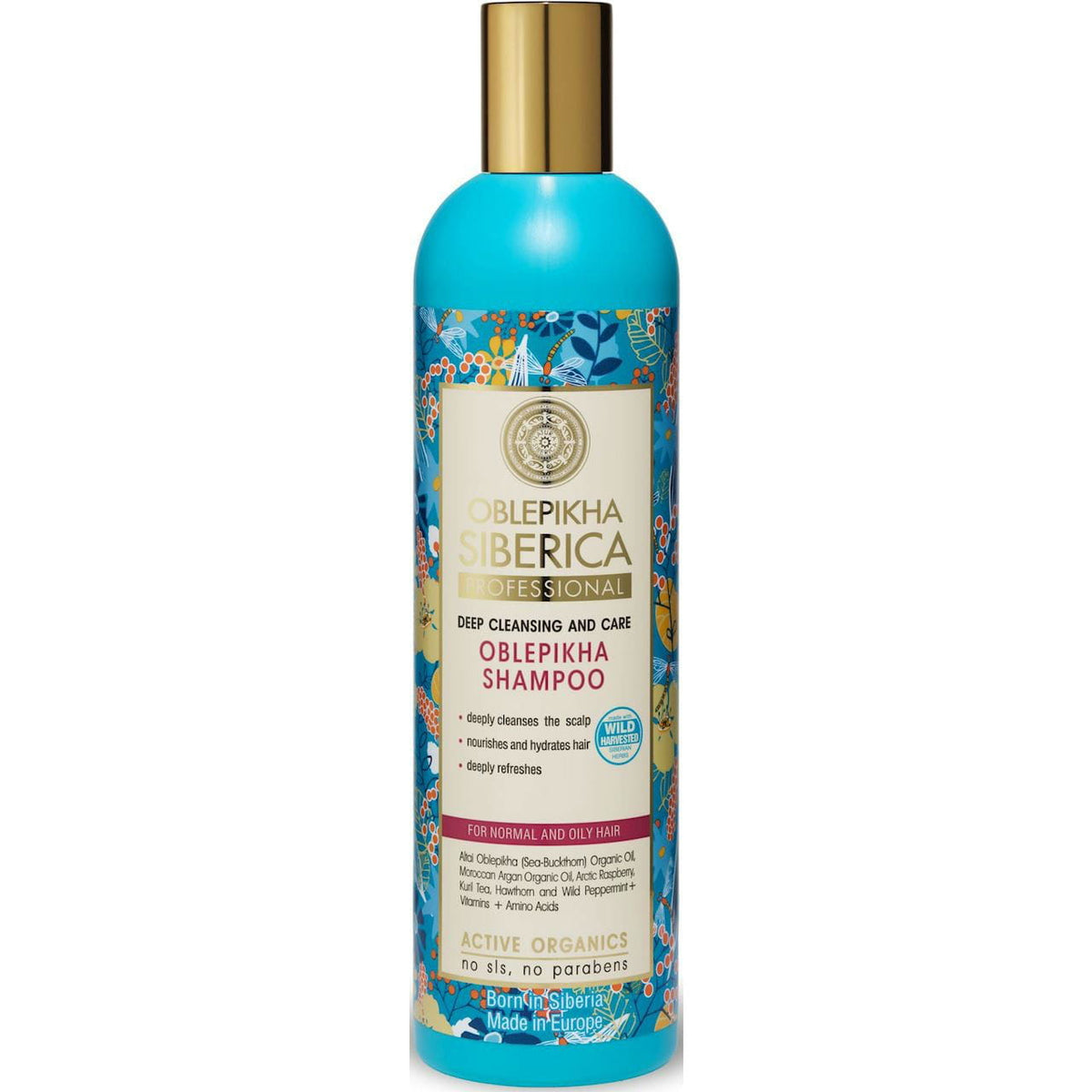 Shampoo für normales und fettiges Haar, Reinigung und Schutz 400 ml - OBLEPIKHA SIBERICA