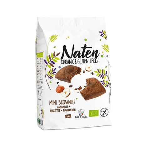 Brownies mit Schokolade und Haselnüssen glutenfrei BIO 170 g - NATEN