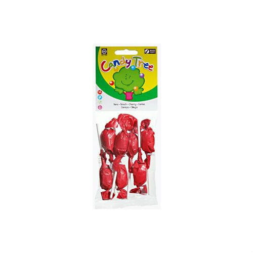 Runder glutenfreier Kirschgeschmack Lutscher von CANDY TREE, BIO, 7 Stück à 10 g, bunte Fruchtfarben, süßer Genuss