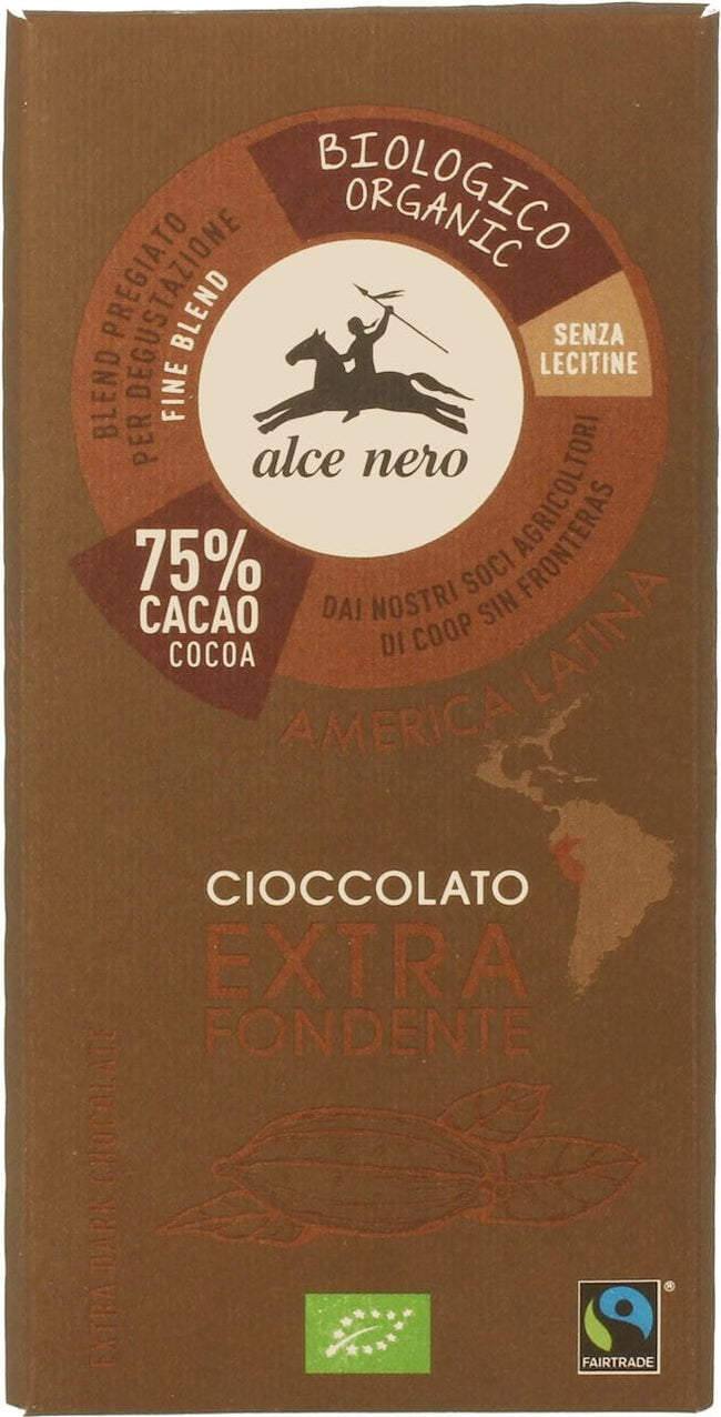 Fairtrade Zartbitterschokolade BIO 100 g - ALCE NERO Hover Image
