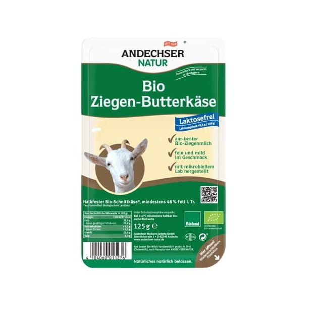 Ziegenkäse, Scheiben 48% BIO 125 g ANDECHSER NATUR