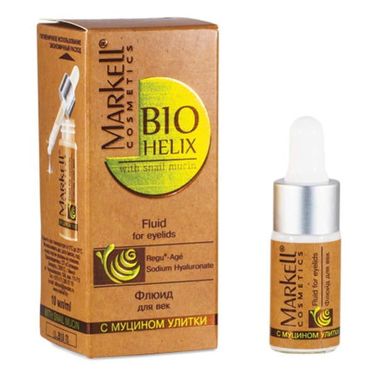 Augencreme mit Schneckenschleimextrakt von MARKELL, 10 ml, cremige Textur, für die empfindliche Augenpartie.