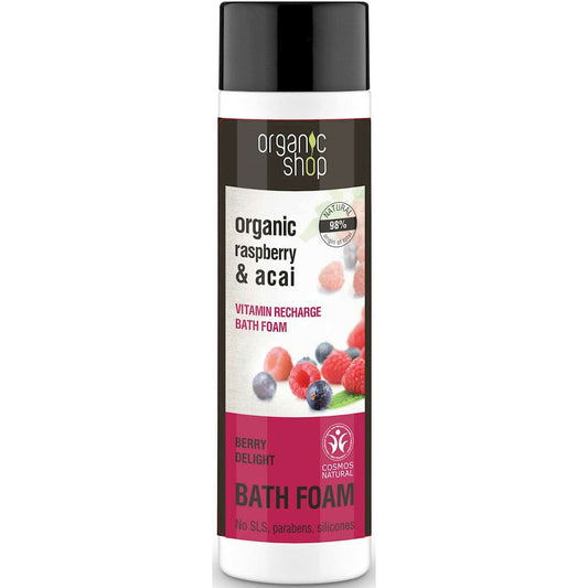 Blaubeer-Duschegel mit blauer Farbe und frischem Duft, 500 ml von ORGANIC SHOP, für natürliche Pflege.