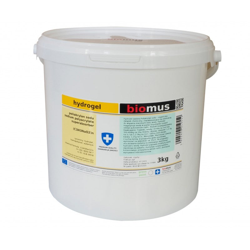 Natriumpolyacrylat. Hydrogel 3kg BIOMUS